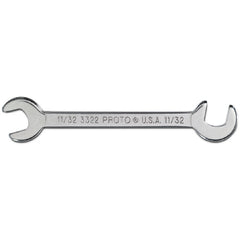 Proto Short Satin Angle Open-End Wrench - 11/32″ - Exact Industrial Supply