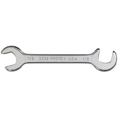 Proto Short Satin Angle Open-End Wrench - 1/2″ - Exact Industrial Supply