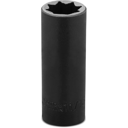 ‎Proto 1/2″ Drive Deep Impact Socket 11/16″ - 8 Point - Exact Industrial Supply