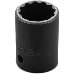 ‎Proto 1/2″ Drive Thin Wall Impact Socket 19 mm - 12 Point - Exact Industrial Supply