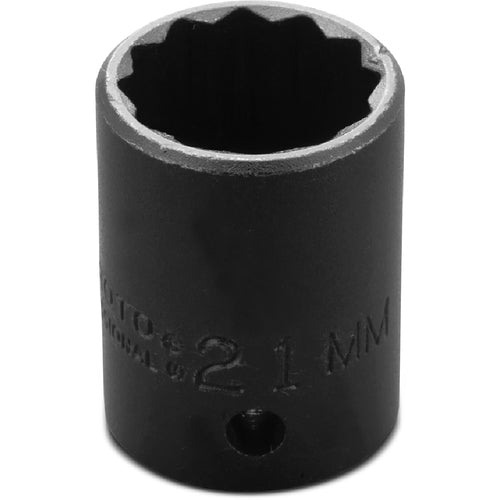 ‎Proto 1/2″ Drive Thin Wall Impact Socket 21 mm - 12 Point - Exact Industrial Supply