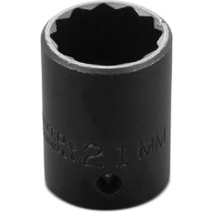 ‎Proto 1/2″ Drive Thin Wall Impact Socket 21 mm - 12 Point - Exact Industrial Supply