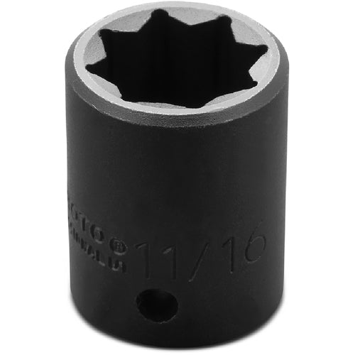 ‎Proto 1/2″ Drive Impact Socket 11/16″ - 8 Point - Exact Industrial Supply