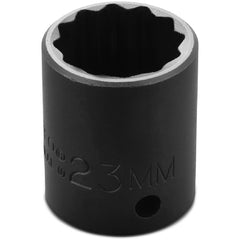 ‎Proto 1/2″ Drive Thin Wall Impact Socket 23 mm - 12 Point - Exact Industrial Supply