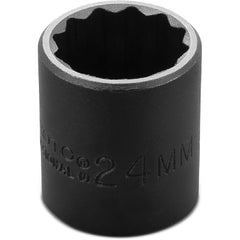 ‎Proto 1/2″ Drive Thin Wall Impact Socket 24 mm - 12 Point - Exact Industrial Supply