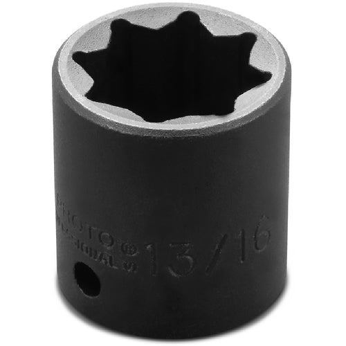 ‎Proto 1/2″ Drive Impact Socket 13/16″ - 8 Point - Exact Industrial Supply