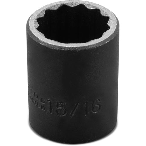 ‎Proto 1/2″ Drive Impact Socket 15/16″ - 12 Point - Exact Industrial Supply