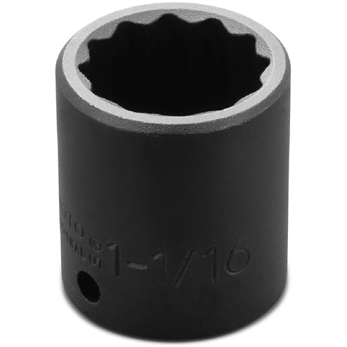 ‎Proto 1/2″ Drive Impact Socket 1-1/16″ - 12 Point - Exact Industrial Supply