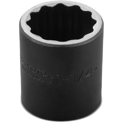 ‎Proto 1/2″ Drive Impact Socket 1-1/4″ - 12 Point - Exact Industrial Supply