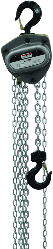 L-100-1000WO-30, 10-Ton Hand Chain Hoist with 30' Lift & Overload Protection - Exact Industrial Supply