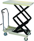 Double Scissor Lift Table - 35-5/8 x 20-1/8'' 770 lb Capacity; 13-9/16 to 51-1/8 Service Range - Exact Industrial Supply