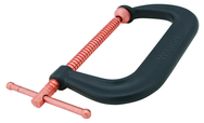 404-P, 400-P Series C-Clamp, 0" - 4-1/4" Jaw Opening, 3-1/4" Throat Depth - Exact Industrial Supply