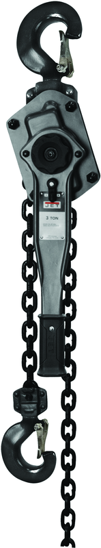 JLP-A Series 3 Ton Lever Hoist, 5' Lift & Shipyard Hooks - Exact Industrial Supply