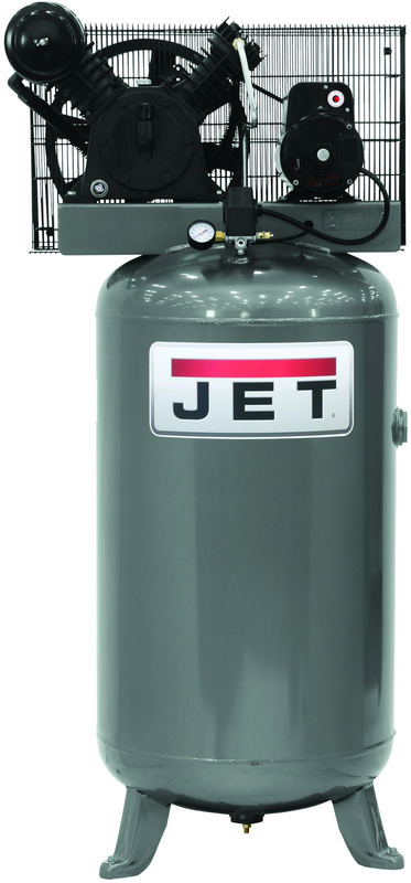 JCP-801 - 80 Gal.- Two Stage - Vertical Air Compressor - HP, 230V, 1PH - Exact Industrial Supply