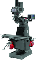 JTM-4VS Mill With 3-Axis ACU-RITE 200S DRO (Quill) With X and Y-Axis Powerfeeds - Exact Industrial Supply
