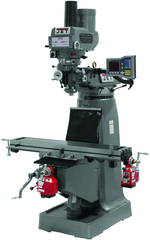 JTM-4VS Mill With 3-Axis ACU-RITE 300S DRO (Knee) With X, Y and Z-Axis Powerfeeds and Power Draw Bar - Exact Industrial Supply