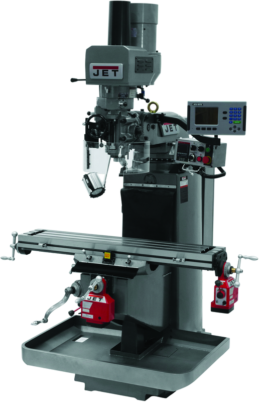 JTM-949EVS Mill With Acu-Rite 200S DRO With X and Y-Axis Powerfeeds and Air Powered Drawbar - Exact Industrial Supply