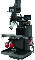 JTM-949EVS - 9 x 49" Table Mill - 3HP, 230V, 3PH - R-8 Spindle - with Newall DP700 3X (K) DRO X & Y-Axis Powerfeed - Exact Industrial Supply