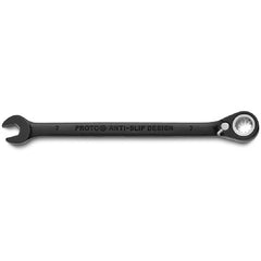 Proto Black Chrome Combination Reversible Ratcheting Wrench 7 mm - Spline - Exact Industrial Supply