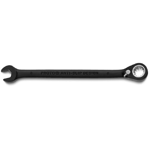 Proto Black Chrome Combination Reversible Ratcheting Wrench 8 mm - Spline - Exact Industrial Supply