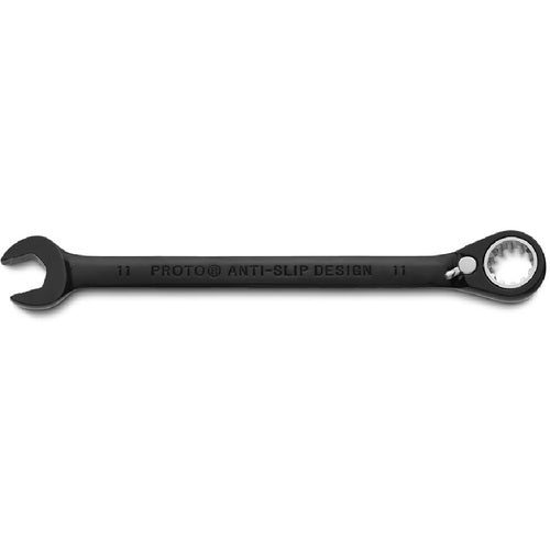 Proto Black Chrome Combination Reversible Ratcheting Wrench 11 mm - Spline - Exact Industrial Supply