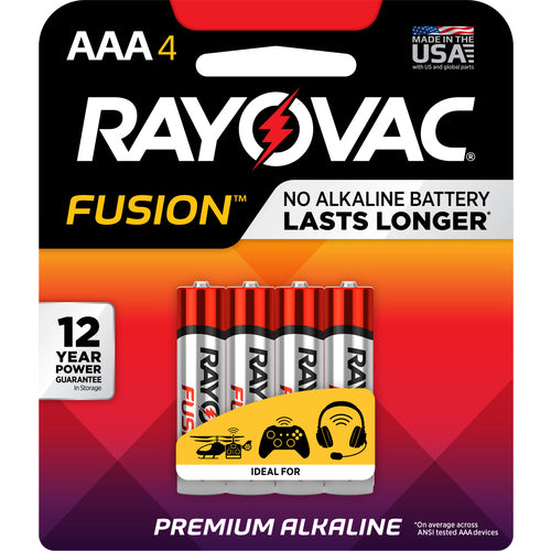 AAA Fusion Alkaline Batteries-4Pk - Exact Industrial Supply