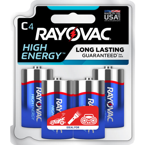 C High Energy Alkaline Batt-4Pk - Exact Industrial Supply