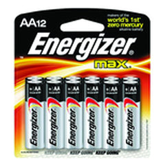 AA Max Alkaline Battery 12 Pack - Exact Industrial Supply