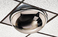 22" Dome- 2x4' 360° Drop-In Ceiling Mount - Safety Mirror - Exact Industrial Supply