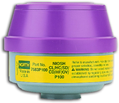 Organic Vapor/Acid Gasses - Filter Cartridges - Exact Industrial Supply