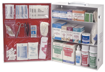 First Aid Kit - 3-Shelf Industrial Cabinet - Exact Industrial Supply