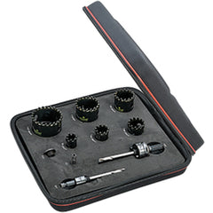 KCT06041-N Hole Saw Kit CT Electricians Kit W/ 6 Hole Saws & 4 Accessories - Exact Industrial Supply