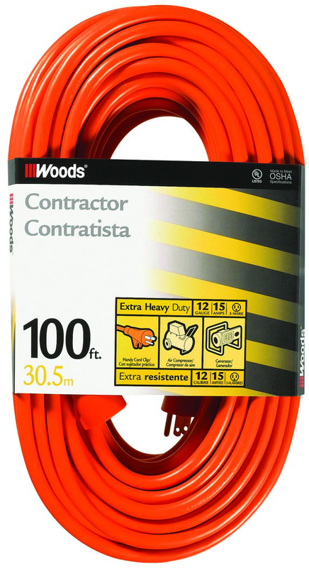 Extension Cord - 100' Extra HD 1-Outlet (Outdoor Style) - Exact Industrial Supply