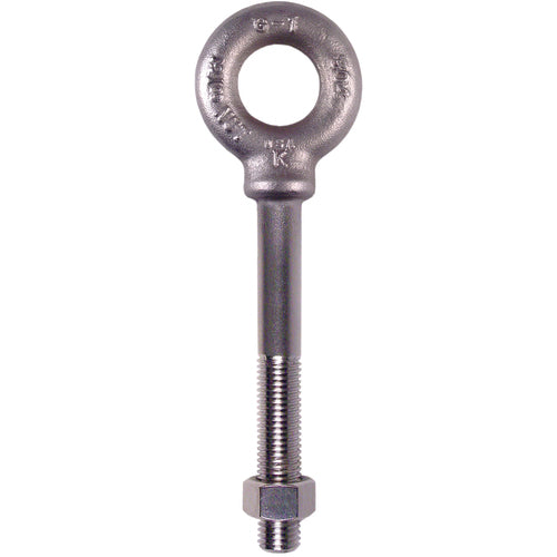 304 Stainless Steel Plain Pattern Nut Eye Bolt - 1/4″-20 Thread Size, 1/2″ Eye Diameter - Exact Industrial Supply