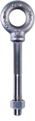 304 Stainless Steel Plain Pattern Nut Eye Bolt - 1-1/4-7 Thread; 2-3/16" Eye Dia. - Exact Industrial Supply