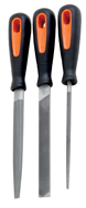 3 Pc. 8" 2nd Cut Engineering File Set - Ergo Handles - Exact Industrial Supply