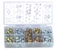 136 Pc. Grease Fitting Assortment - Exact Industrial Supply