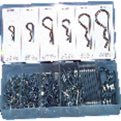 141 Pieces - Hitch Pin Clip Assortment-1/16″-3/16″ Diameter - Exact Industrial Supply