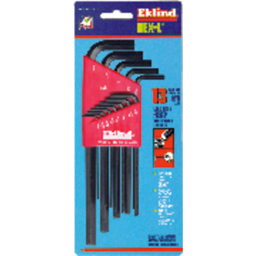 13 Pieces-0.050″-3/8″ Long Arm Style - Hex Key Set - Exact Industrial Supply