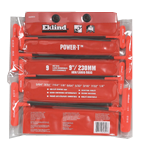 9 Piece - 5/64 - 1/4" T-Handle Style - Ball End Hex Key Set with Cushion Grip - Exact Industrial Supply