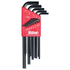 9 Pieces-1.5 mm-10 mm Long Arm Style - Hex Key Set - Exact Industrial Supply