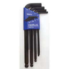 9 Pieces-1.5 mm-10 mm Long Arm Style - Ball End Hex Key Set - Exact Industrial Supply