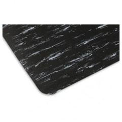 4' x 60' x 1/2" Thick Marble Pattern Mat - Black/White - Exact Industrial Supply
