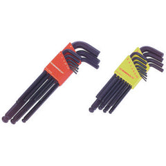 9 Pieces-1.5 mm-10 mm Long Arm Style - Hex Key Set - Exact Industrial Supply