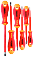Bondhus Set of 6 Slotted & Phillips Tip Insulated Ergonic Screwdrivers. Impact-proof handle w/hanging hole. - Exact Industrial Supply