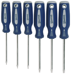 6 Piece - #9240101 - T10 - T30 - Screwdriver Style - Torx Driver Set - Exact Industrial Supply