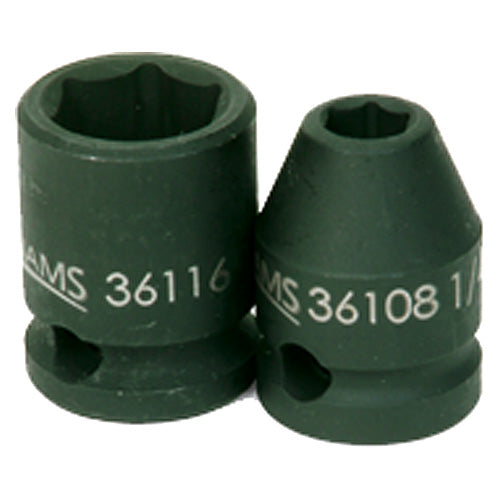 10 mm × 78.58 mm Overall Length-1/2″ Drive-6 Point - Metric Deep Impact Socket - Exact Industrial Supply