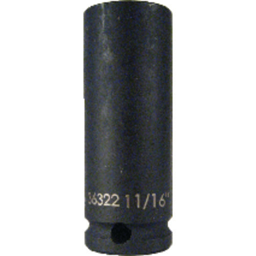 11/16″ 3/8 DR DEEP IMPACT SOCKET 6P - Exact Industrial Supply