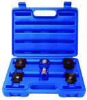 5T Hydraulic Flat Body Cylinder Kit with various height magnetic adapters in Carrying Case - Exact Industrial Supply