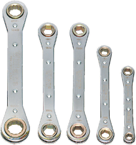 Snap-On/Williams (5 Piece) Straight Ratcheting Box Wrench Set - Metric - Exact Industrial Supply